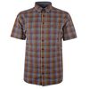 CASA MODA ORANGE CHECK S/S SHIRT-shirts casual & business-BIGMENSCLOTHING.CO.NZ