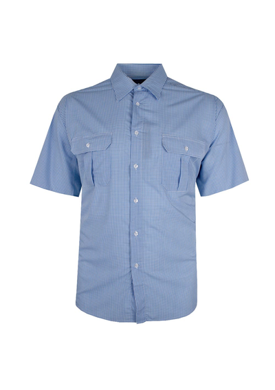 CIPOLLINI GINGHAM 2 POCKET S/S SHIRT