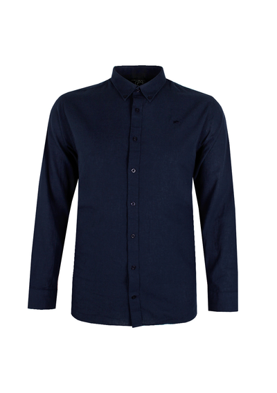 RAGING BULL PLAIN LINEN BLEND L/S SHIRT