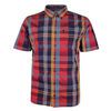 BEN SHERMAN MADRASS RED S/S SHIRT-new arrivals-BIGMENSCLOTHING.CO.NZ