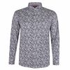 BROOKSFIELD WHITE FLOWER L/S BUSINESS SHIRT-new arrivals-BIGMENSCLOTHING.CO.NZ