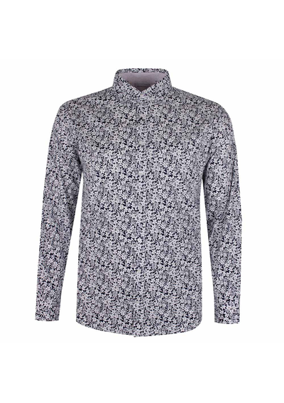 BROOKSFIELD WHITE FLOWER L/S BUSINESS SHIRT