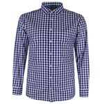 BROOKSFIELD OXFORD GINGHAM L/S BUSINESS SHIRT-new arrivals-BIGMENSCLOTHING.CO.NZ