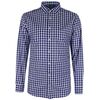 BROOKSFIELD OXFORD G/HAM TALL L/S BUSINESS SHIRT-tall range-BIGMENSCLOTHING.CO.NZ