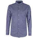 BROOKSFIELD OXFORD G/HAM TALL L/S BUSINESS SHIRT-new arrivals-BIGMENSCLOTHING.CO.NZ