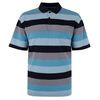 BERTINI AQUA BLOCK STRIPE POLO-new arrivals-BIGMENSCLOTHING.CO.NZ