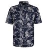 BACKBAY INDIGO PALM LINEN S/S SHIRT-new arrivals-BIGMENSCLOTHING.CO.NZ