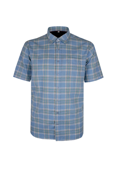 PERRONE 294 CHECK LINEN BLEND S/S SHIRT