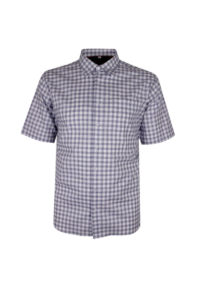 PERRONE GINGHAM HOUNDSTOOTH MIX  S/S SHIRT 