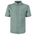 GAZMAN GREEN LEAF S/S SHIRT-new arrivals-BIGMENSCLOTHING.CO.NZ