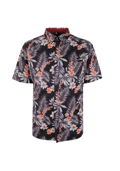 KAM PINK FLORAL S/S SHIRTS