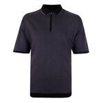 KAM PATTERN ZIP COLLAR POLO-new arrivals-BIGMENSCLOTHING.CO.NZ