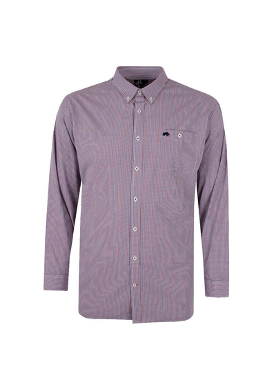 RAGING BULL POCKET GINGHAM L/S SHIRT